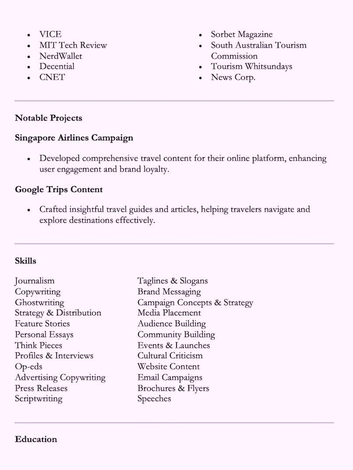 Final Resume 3