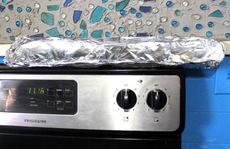 clean stove and counter 