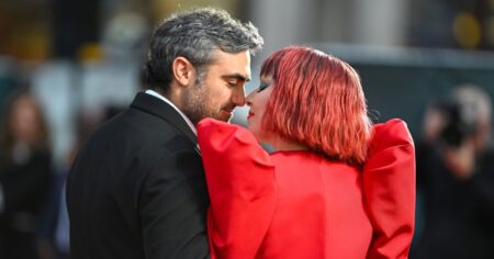 Lady Gaga Kisses Fiance Michael Polansky at the ‘Joker: Folie a Deux’ Premiere in London