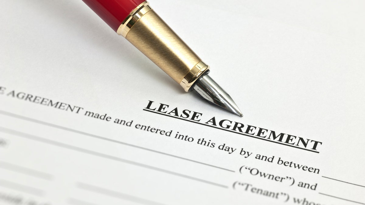 A print out of a lease agreement