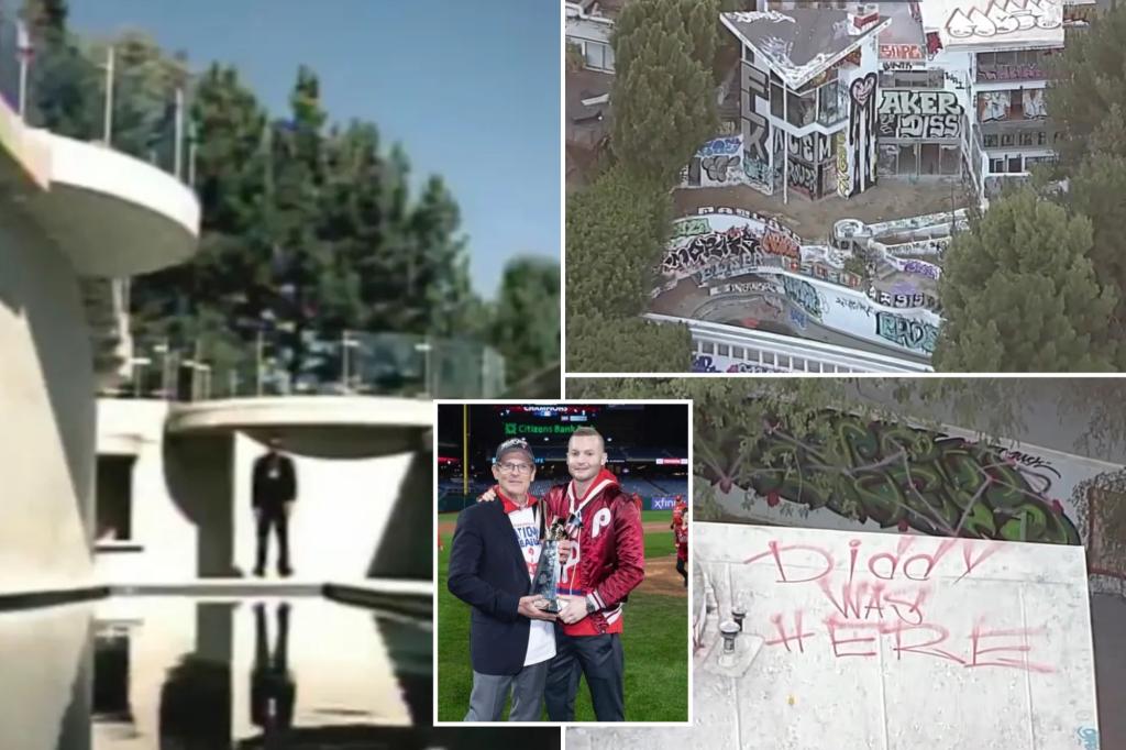 Sean ‘Diddy’ Combs filmed music video inside California mansion now taken over by squatters; abandoned by Phillies owner’s son