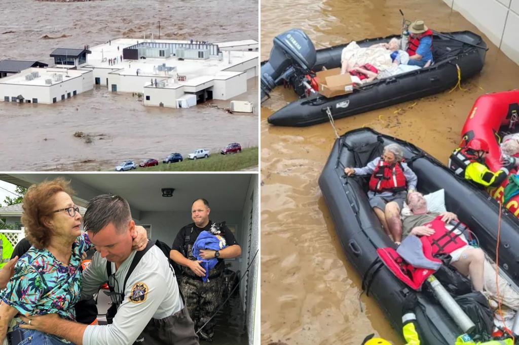 Rescue missions after Helene’s flooding include dozens stranded on Tennessee hospital roof