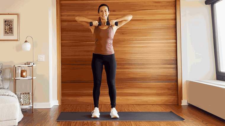 Shoulder exercises for woman upright row