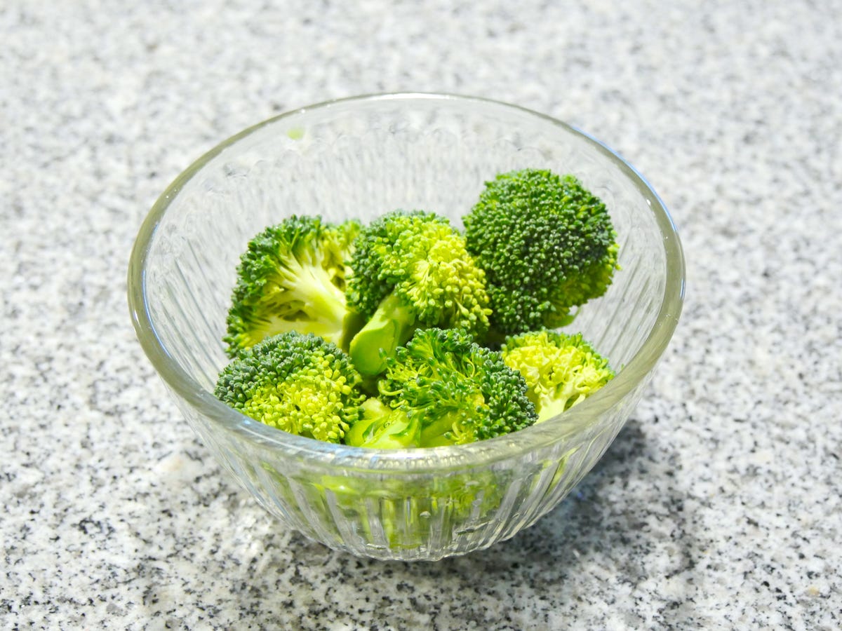 Steamed broccoli