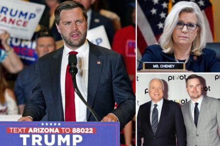 Exclusive | JD Vance calls Liz Cheney, John McCain’s son Jimmy ‘rejects of the Republican Party’ after they backed Harris