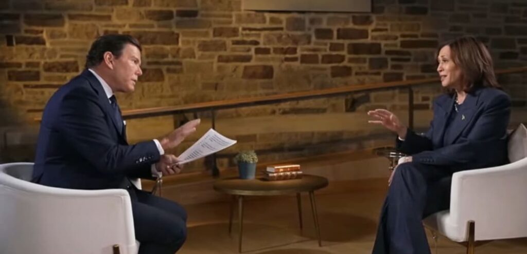 Kamala Harris Shuts Down Bret Baier as He Plays the MAGA Hits in Fox News Interview