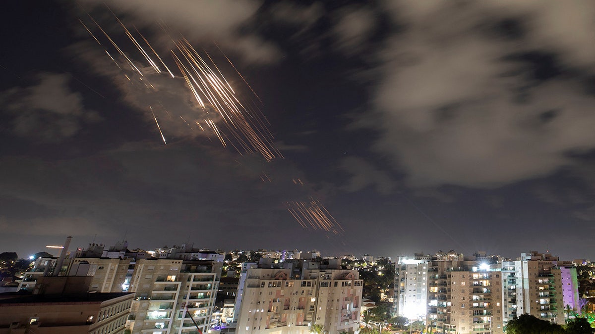 Israel's Iron Dome anti-missile system intercepts rockets