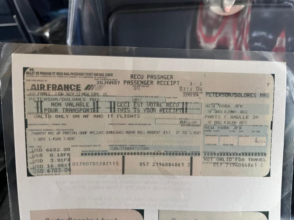 A Concorde ticket.