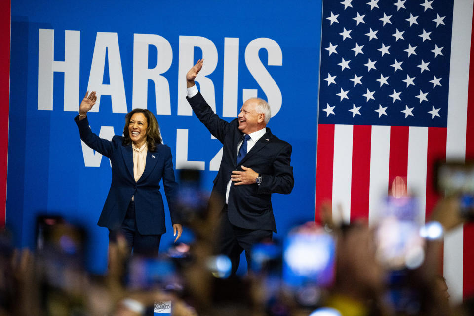 Vice President Kamala Harris and Minnesota Governor Tim Walz (Pete Kiehart for NBC News)