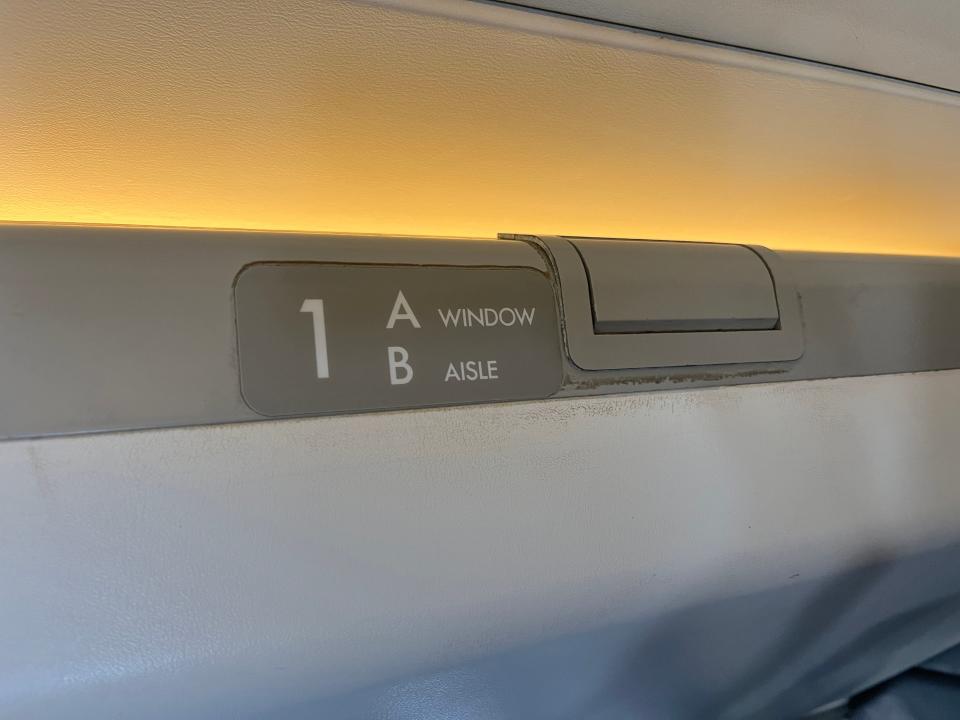 1A, Queen Elizabeth's preferred seat on the Concorde.