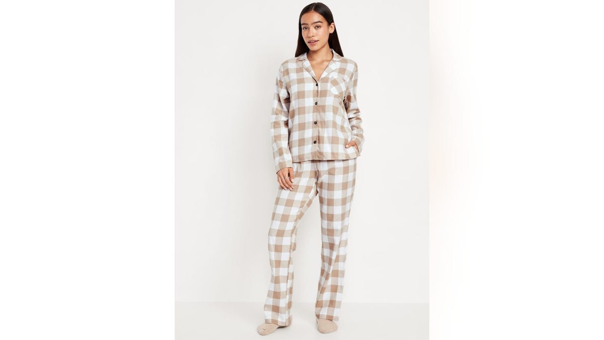 Warm flannel pajamas can help you really relax during movie nights.