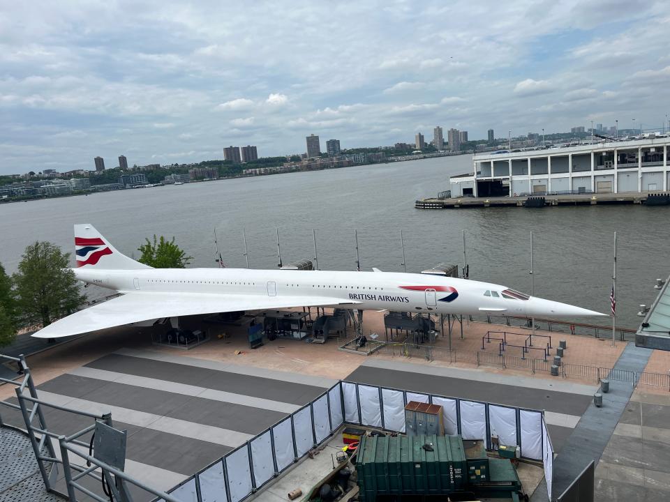 A Concorde plane at the Intrepid Museum.
