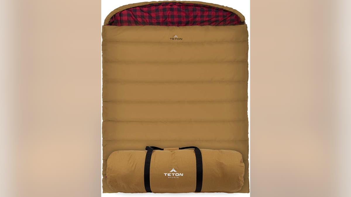 A double sleeping bag is great for couples looking to stay warm.