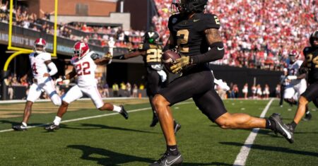 Vanderbilt Takes Down No. 1 Alabama 40-35 In Historic College Football Victory