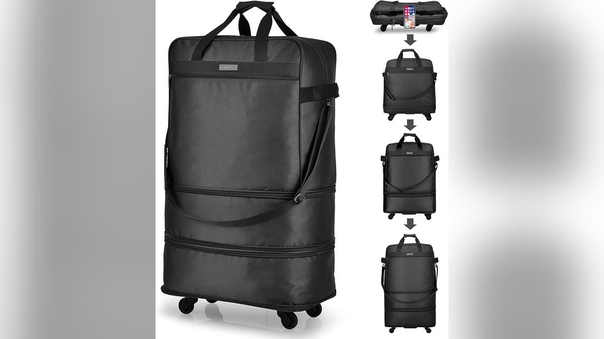 Expandable suitcases provide the space you need.