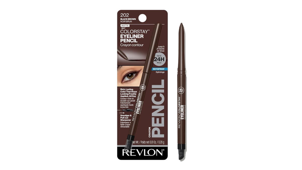 This waterproof eyeliner includes a built-in sharpener.