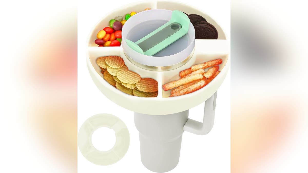 Organize your drink and snacks with a Stanley snack tray.