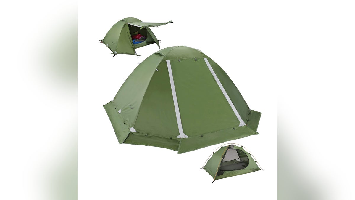 A four-season tent traps heat, keeping you comfortable.