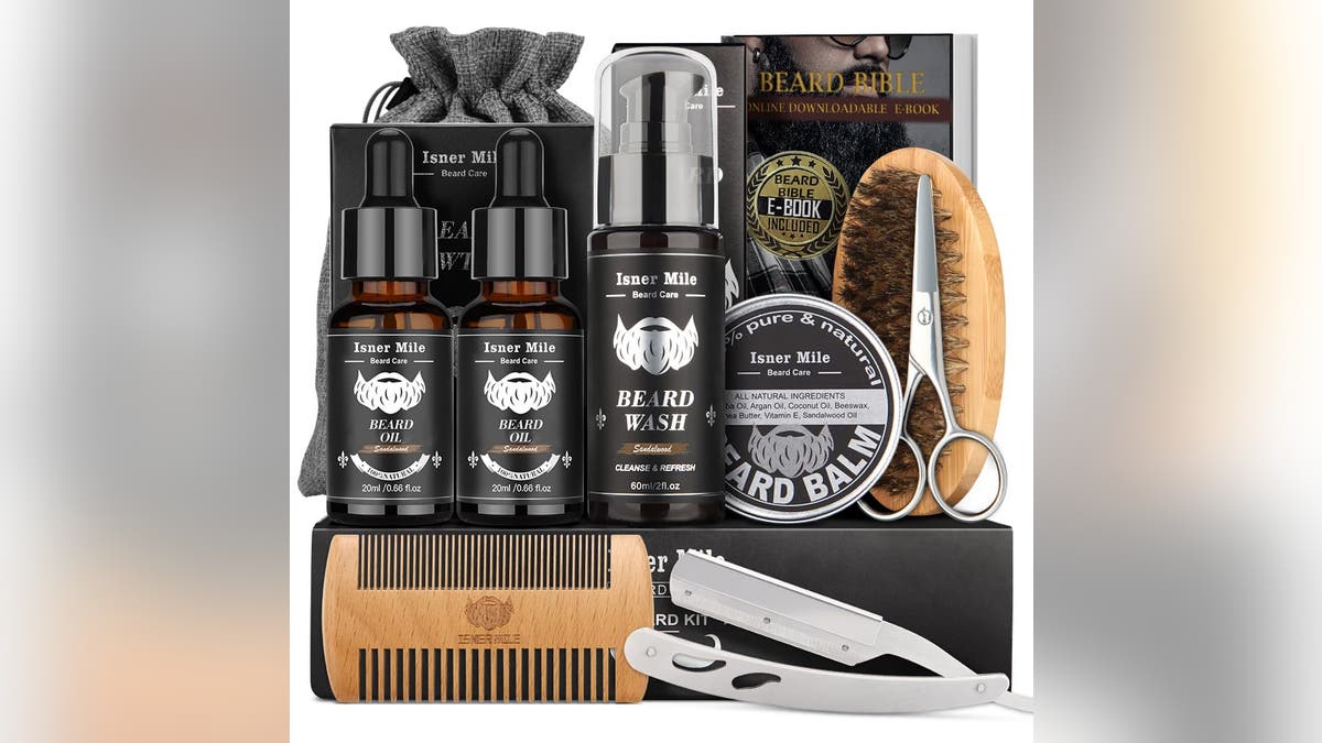 Easily manage all your facial hair with this beard care kit.