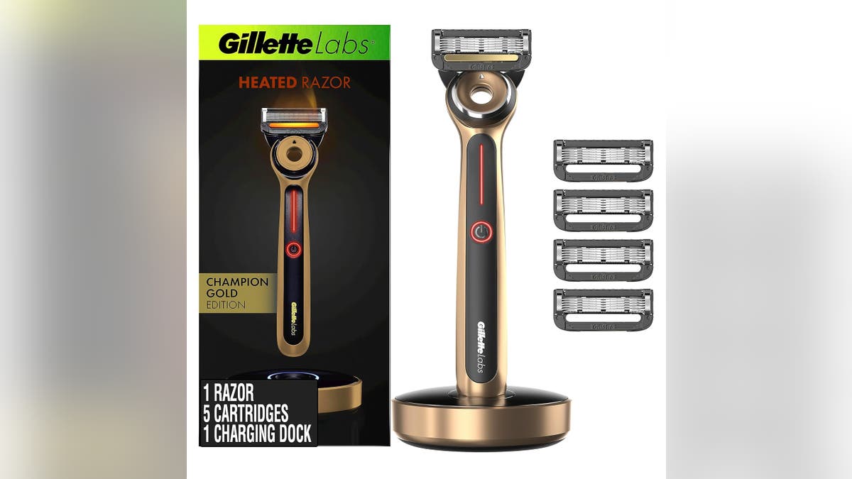 This heated razor makes for a relaxing, smooth shave.