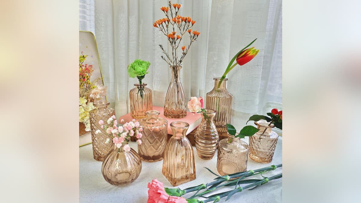 Glass vases add some class to your table setup.