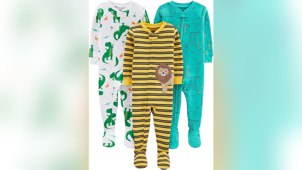 Outfit your baby in adorable footed pajamas to keep them comfortable.