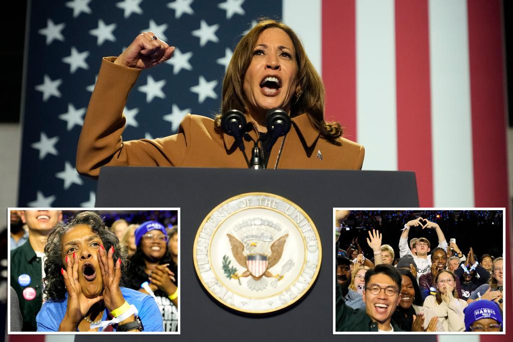 Kamala Harris appears rattled after heckler interrupts her — drawing boos at Kalamazoo rally
