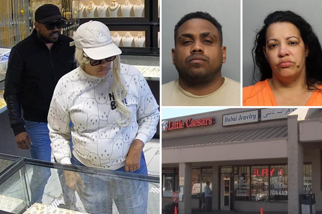 Thieves in terrible disguises steal $1.7M in jewelry — before they’re caught living it up at ritzy hotel: cops