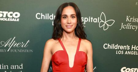 Meghan Markle Stuns in Red Gown During Surprise Appearance at Children’s Hospital L.A. Gala