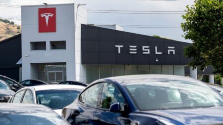 Tesla posts first sales gain of the year but shares fall as competition heats up