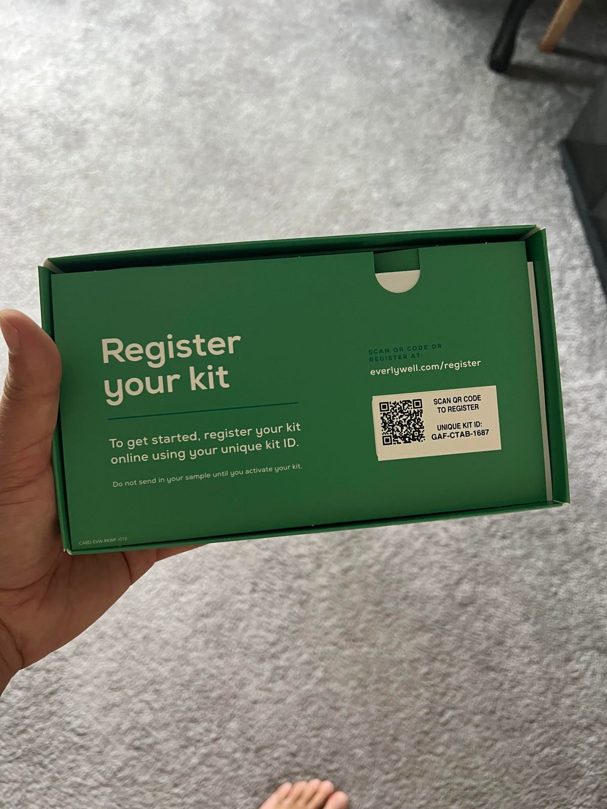 food sensitivity kit on table