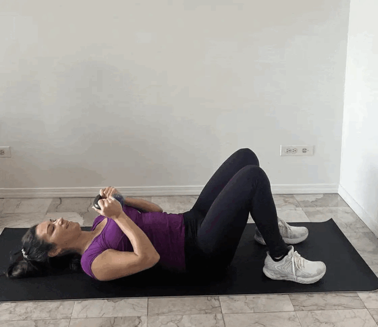 kettlebell exercises sit up to press