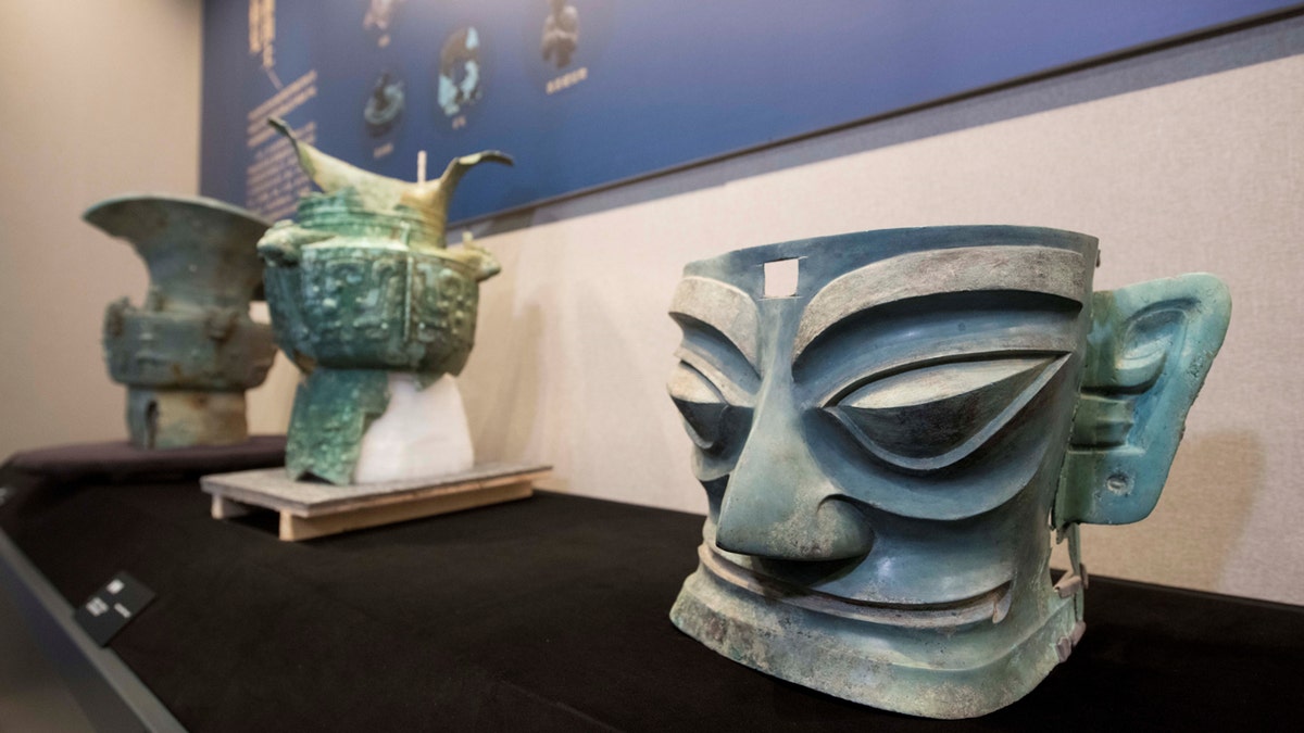 An exhibit at Sanxingdui Museum