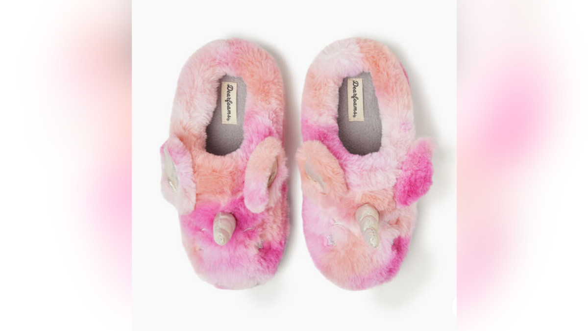 Fun animal slippers keep your kid's feet comfortable and makes keeping slippers on more fun.
