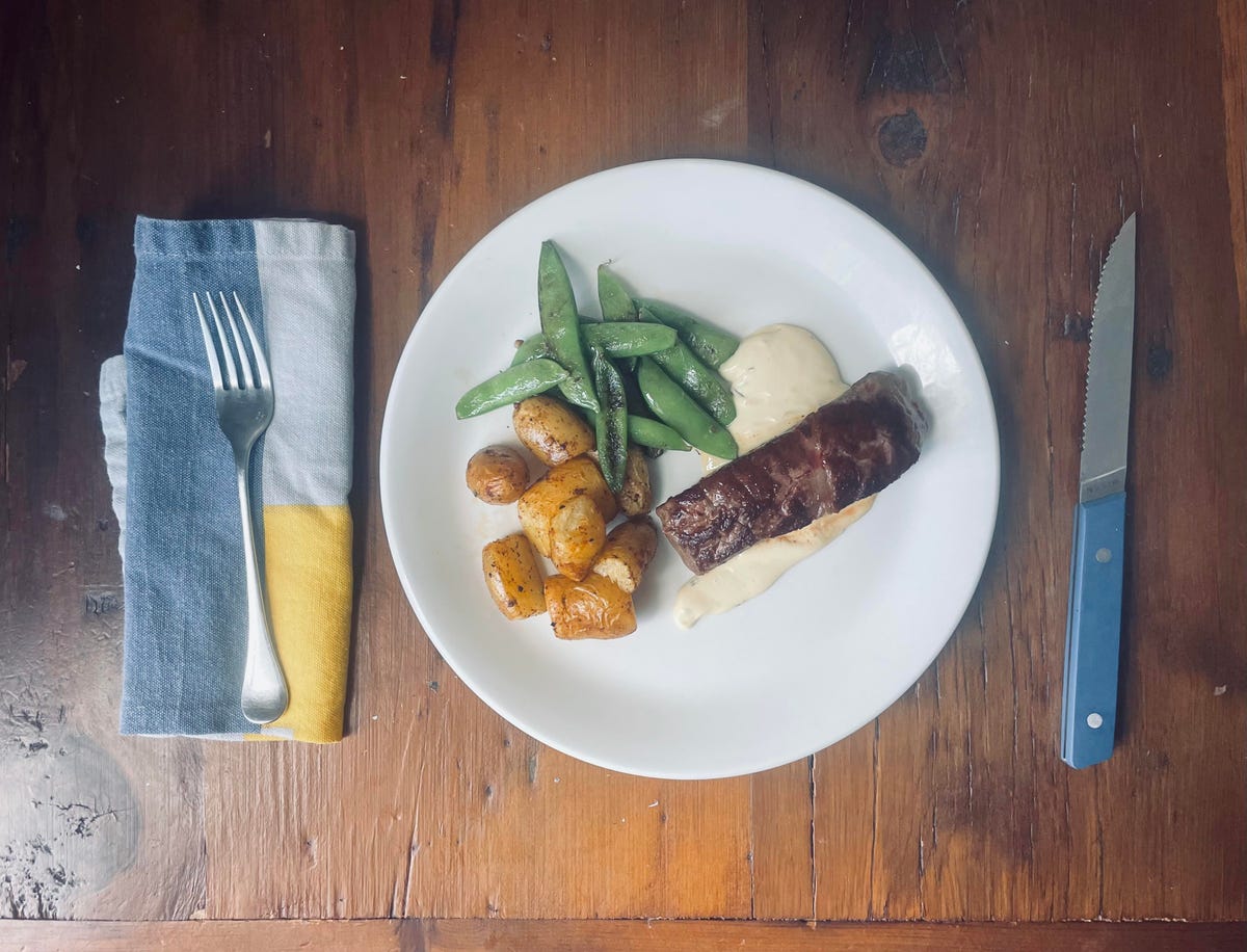 steak dinner on plate