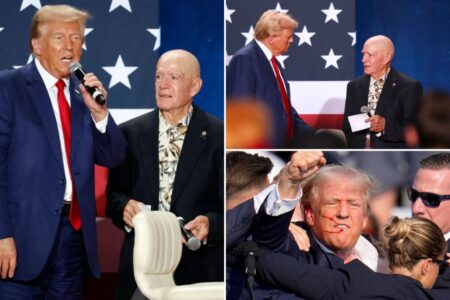 Vietnam War veteran gives Trump his Purple Heart for taking bullet in Butler: ‘You got guts’