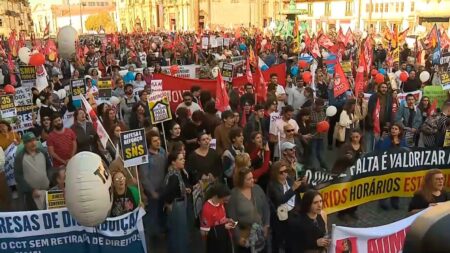 Thousands protest in Portugal to demand higher wages