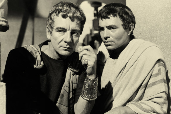 Et tu, Brute? Assassins Gaius Cassius Longinus, played by John Gielgud, and Marcus Junius Brutus (James Mason) in a 1953 MGM production of Shakespeare’s Julius Caesar.