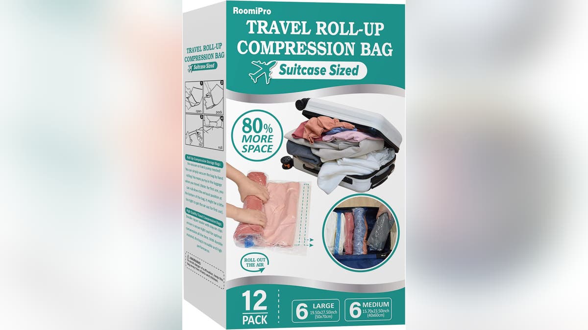 These compression bags are the ultimate space savers.