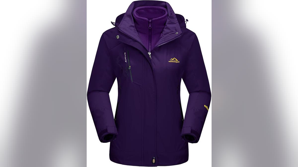 This snow jacket doubles as a ski jacket, rain jacket and winter jacket.