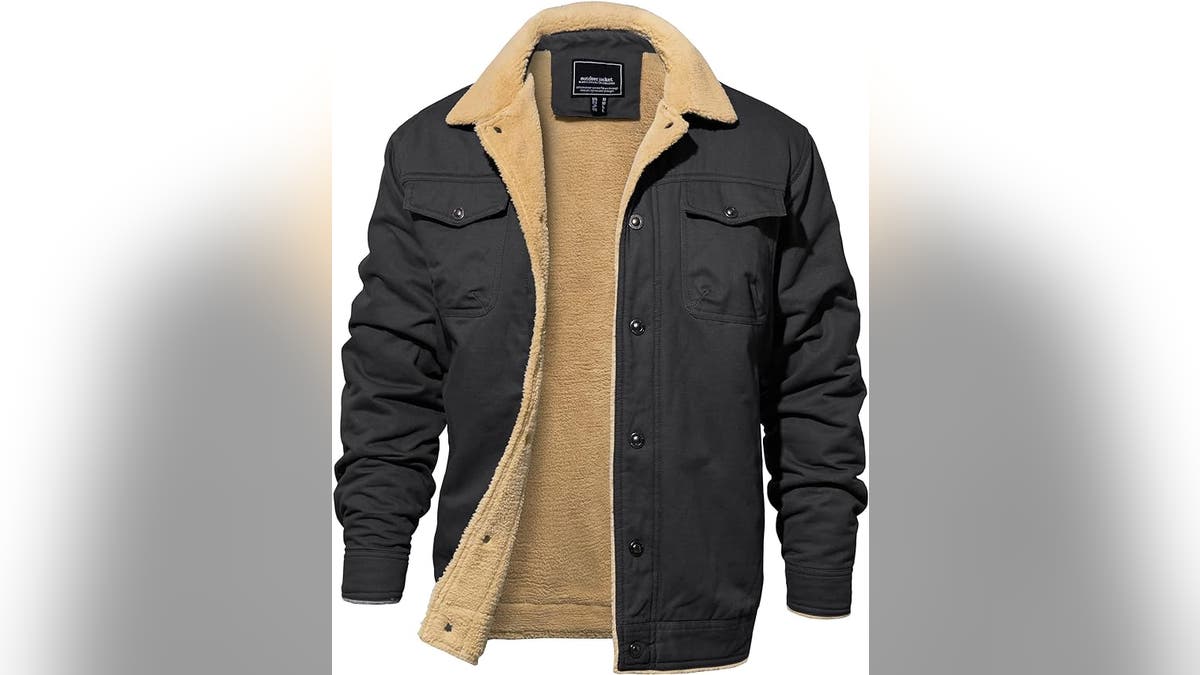 Stay warm with a thick thermal lining.