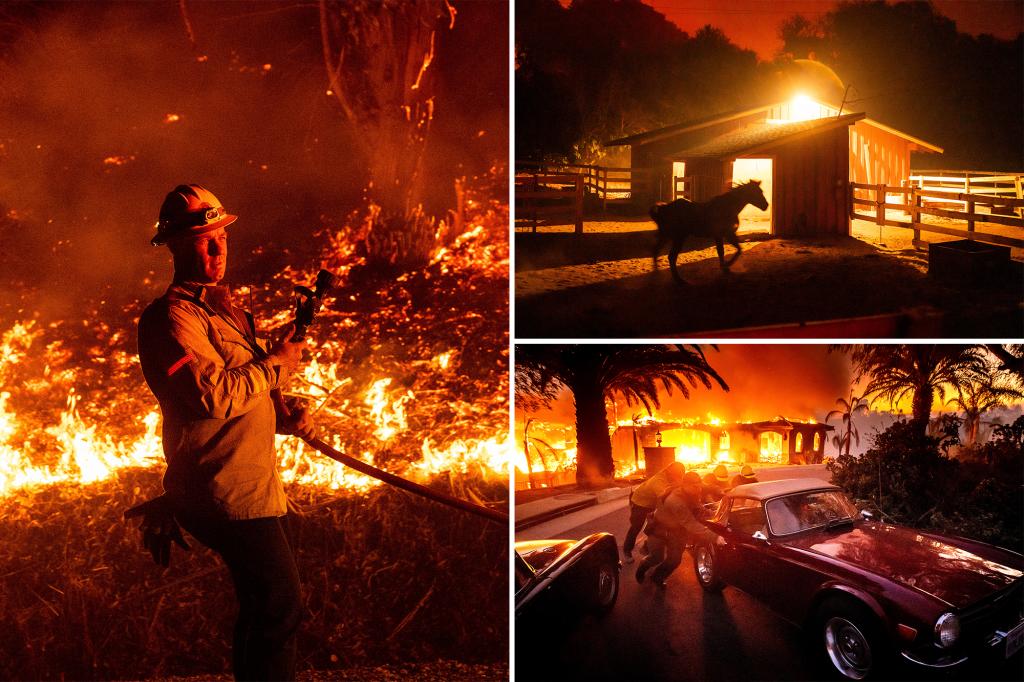 Fire officials describe harrowing conditions as Southern California wildfire exploded