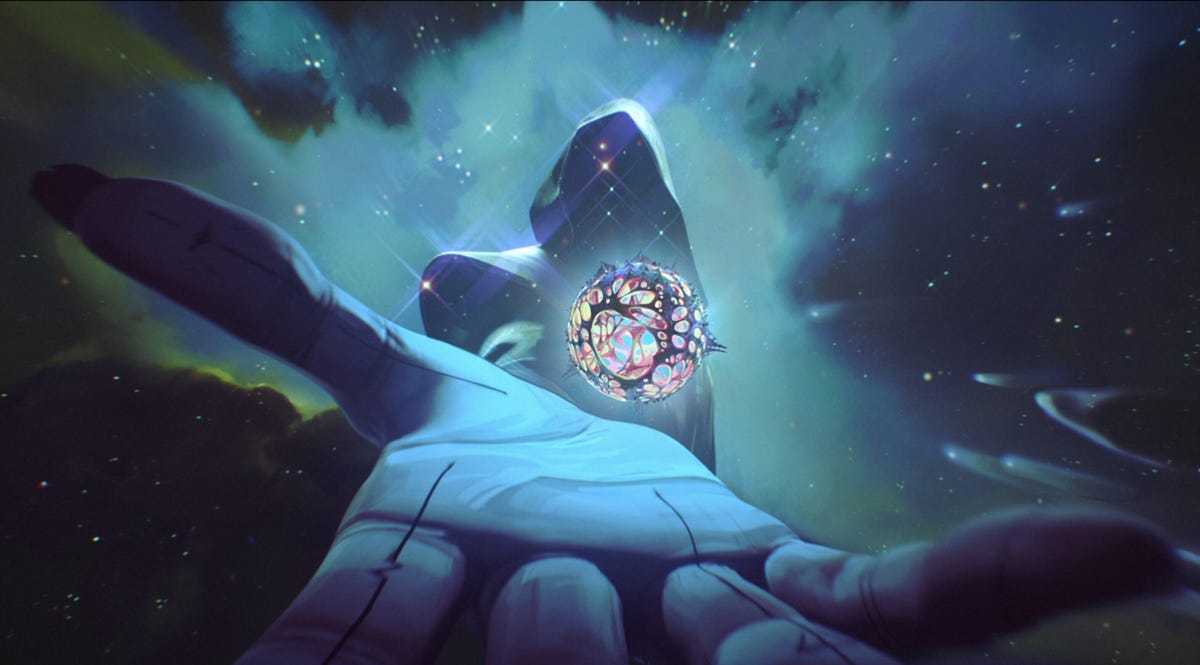 hand extended with magical orb in arcane season 2