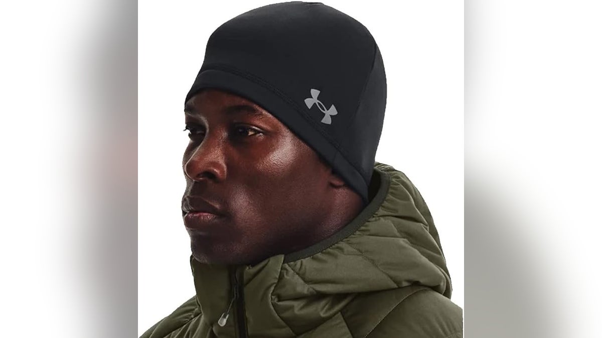 The Under Armour storm beanie will help keep you warm and focused while running in chilly temps.