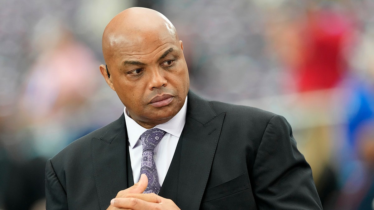 Charles Barkley looks down