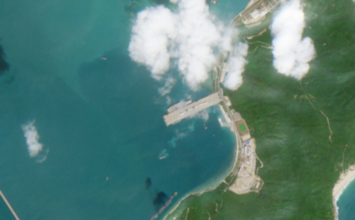 Chinese Carrier Shandong Seen At Home Port