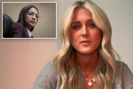Riley Gaines repeatedly tears into AOC for taking pronouns out of X bio after advocating for trans athletes