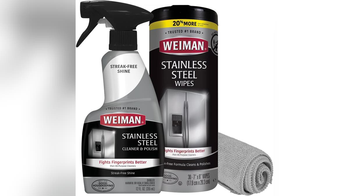 Make your appliances shine again with this Weiman Stainless Steel Cleaner Kit.