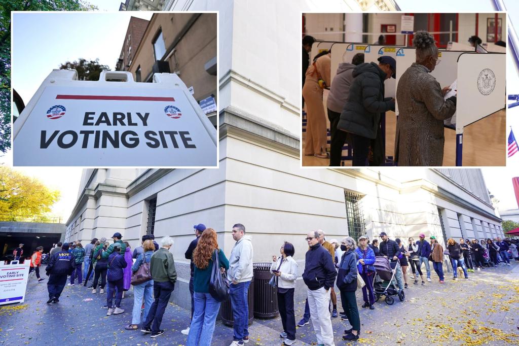 New York Republicans vote early in record numbers — but Dem turnout in ‘total free fall’
