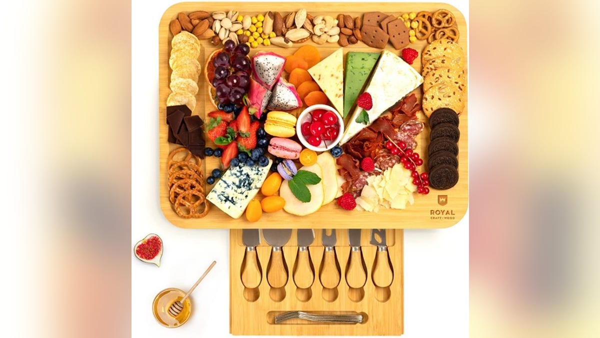 A cheese board lets your host display all their favorites for their guests.